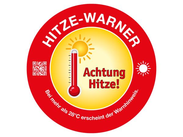 Hitzewarner Aufkleber